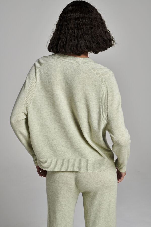 Cardigan ample à col en V en cachemire image number 2