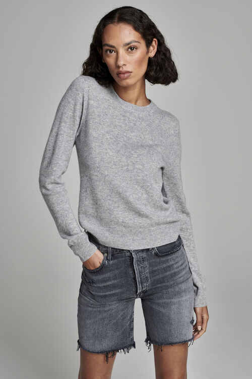 Casual cashmere trui met ronde hals
