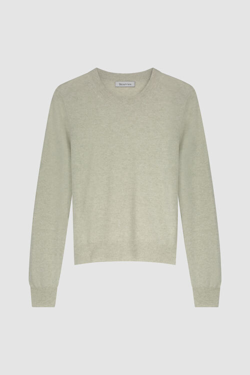 Casual cashmere trui met ronde hals