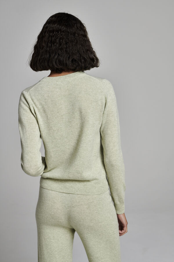 Casual cashmere trui met ronde hals image number 3