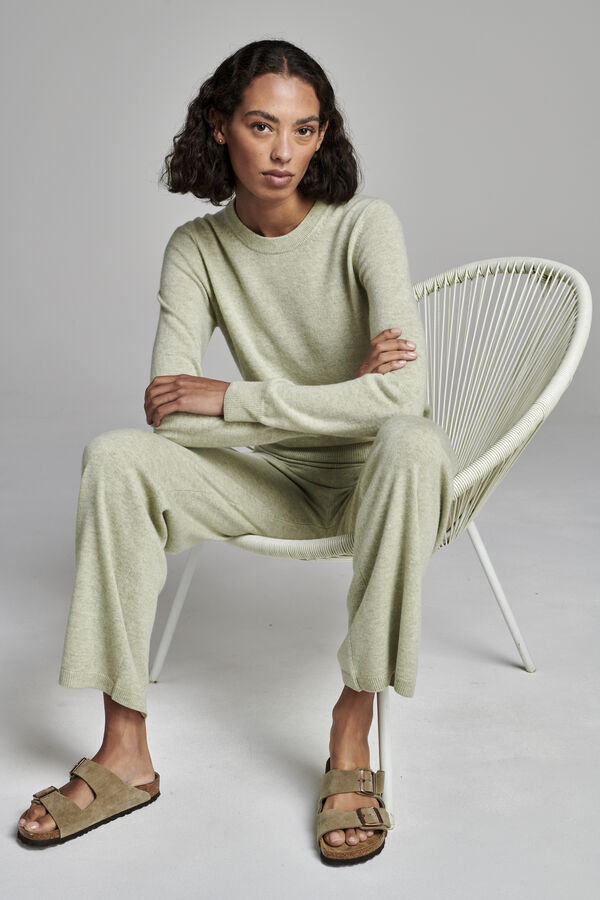 Casual cashmere trui met ronde hals image number 6