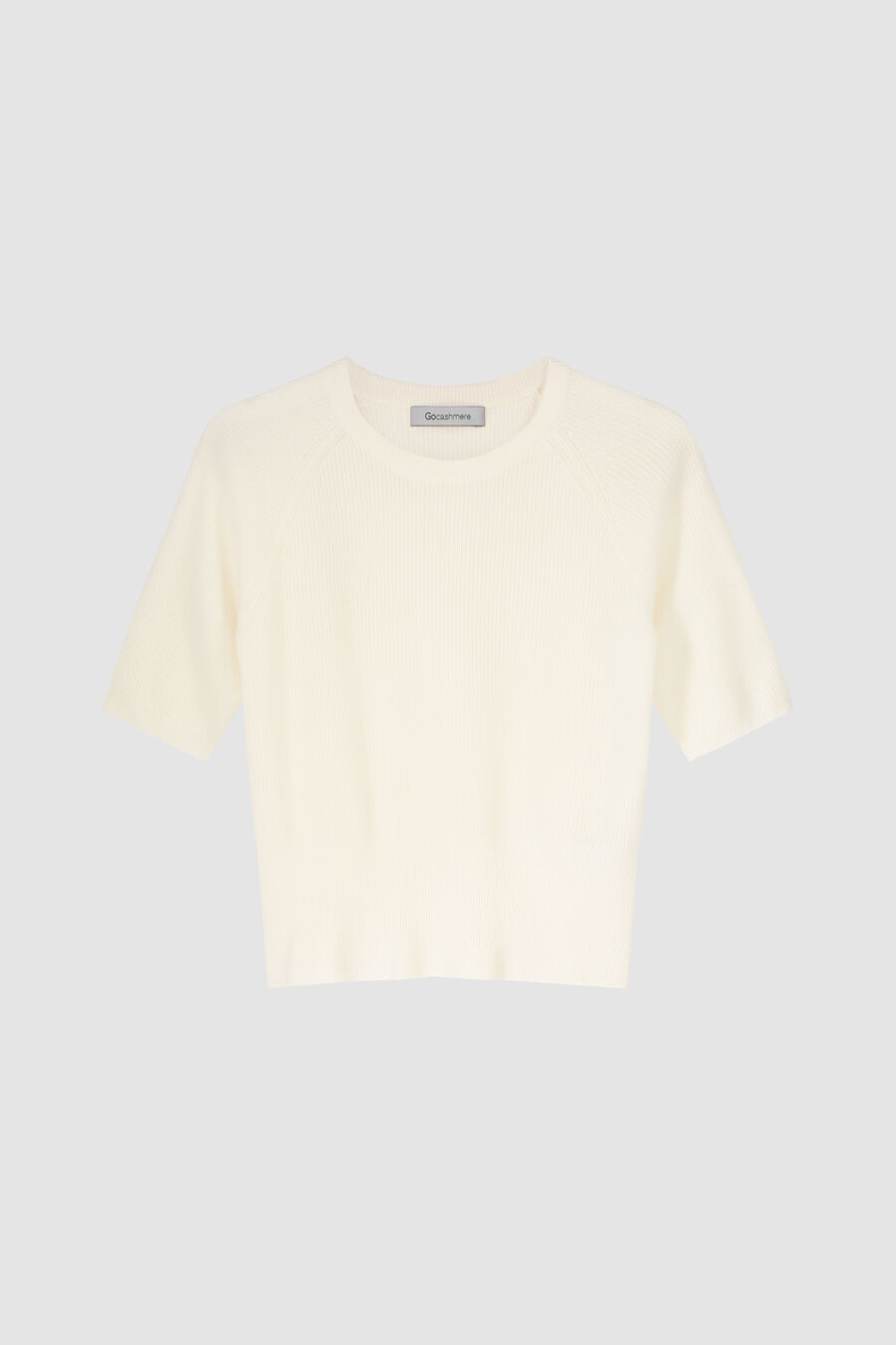 Kaschmir-T-Shirt mit Rippstrick  image number 1