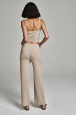 Knitted cashmere crop top with pointelle details image number 6