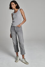 Cashmere rib knit tank top image number 1