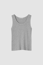 Cashmere rib knit tank top image number 2