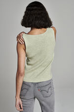 Cashmere rib knit tank top image number 2