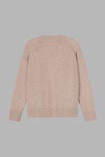 Diepe V-hals trui van biologisch cashmere image number 3