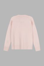 Diepe V-hals trui van biologisch cashmere image number 3