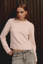 Chunky knit cashmere trui met hoge kraag image number 5