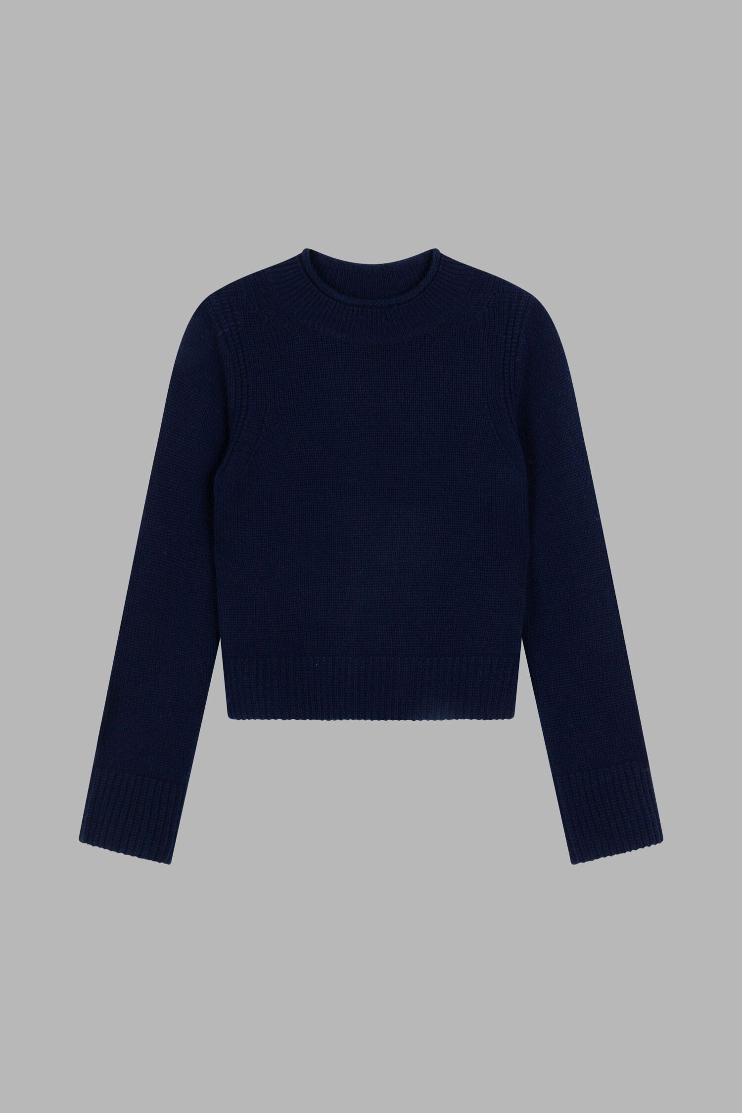 Chunky knit cashmere trui met hoge kraag