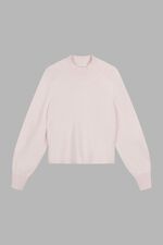 Cashmere trui met opstaande kraag en pofmouwen image number 2