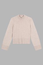 Wide sleeve stand collar cashmere sweater image number 2