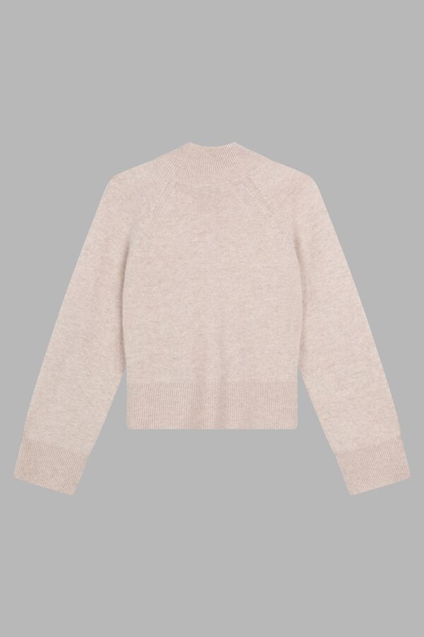 Cashmere trui met hoge kraag en wijde mouwen image number 3