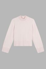 Wide sleeve stand collar cashmere sweater image number 2