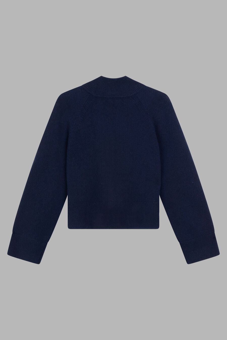 Wide sleeve stand collar cashmere sweater image number 1