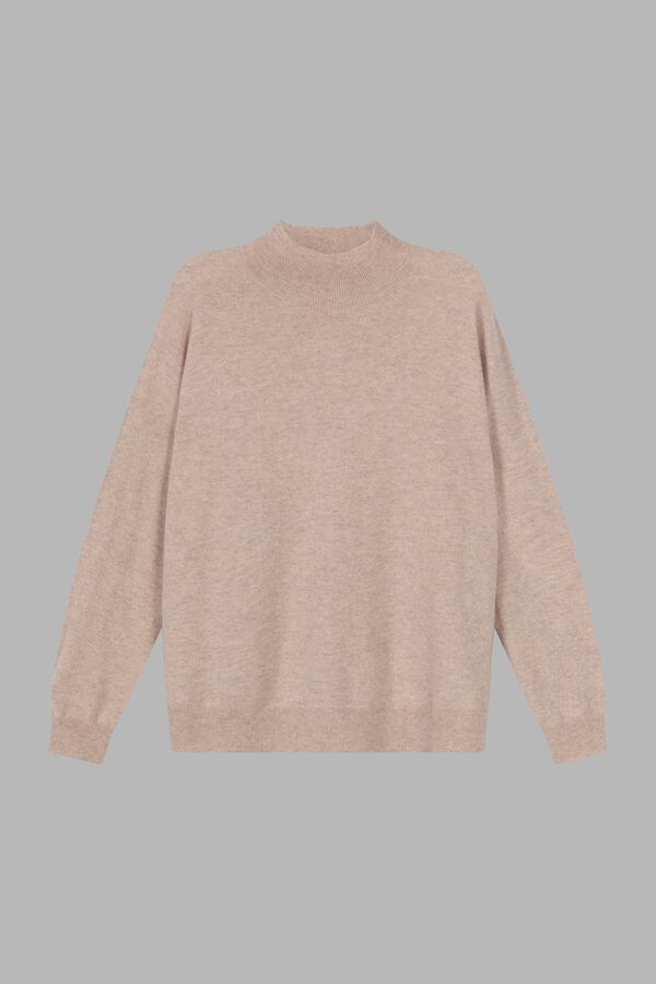 Seamless knitted high neck cashmere sweater image number 2