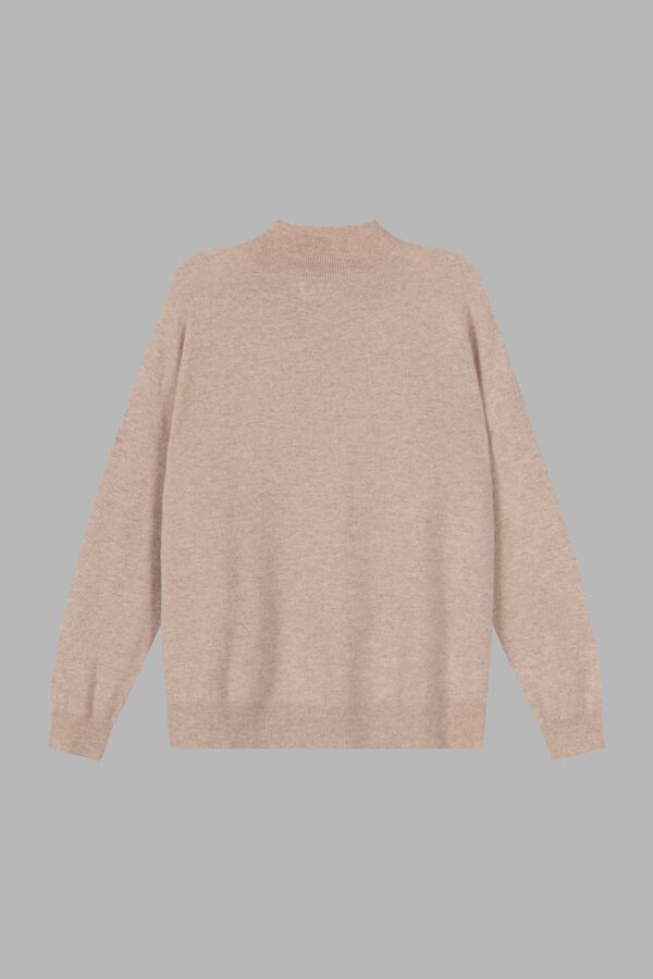 Seamless knitted high neck cashmere sweater image number 3