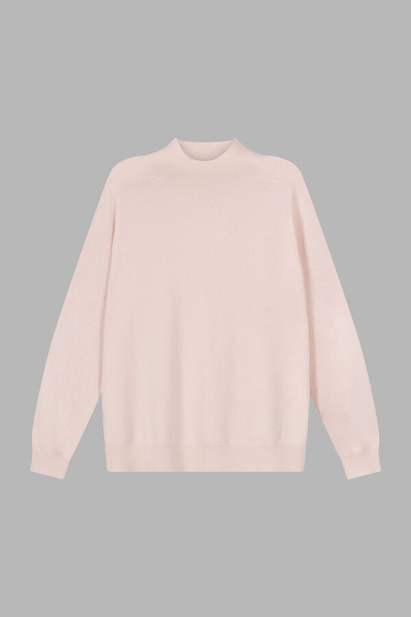 Seamless knitted high neck cashmere sweater image number 2