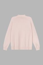 Nahtloser gestrickter Stehkragenpullover mit hohem Kragen aus Bio-Kaschmir image number 3