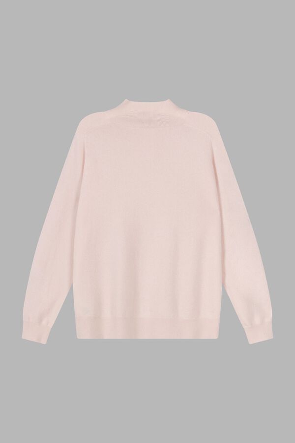 Seamless knitted high neck cashmere sweater image number 3