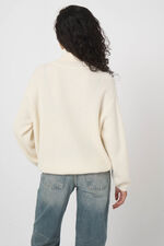 Oversized ribgebreide coltrui  van biologische cashmere image number 4