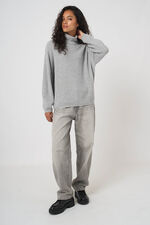 Oversized ribgebreide coltrui  van biologische cashmere image number 2