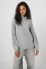 Oversized ribgebreide coltrui  van biologische cashmere image number 3