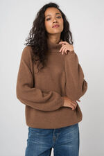 Oversized ribgebreide coltrui  van biologische cashmere image number 4