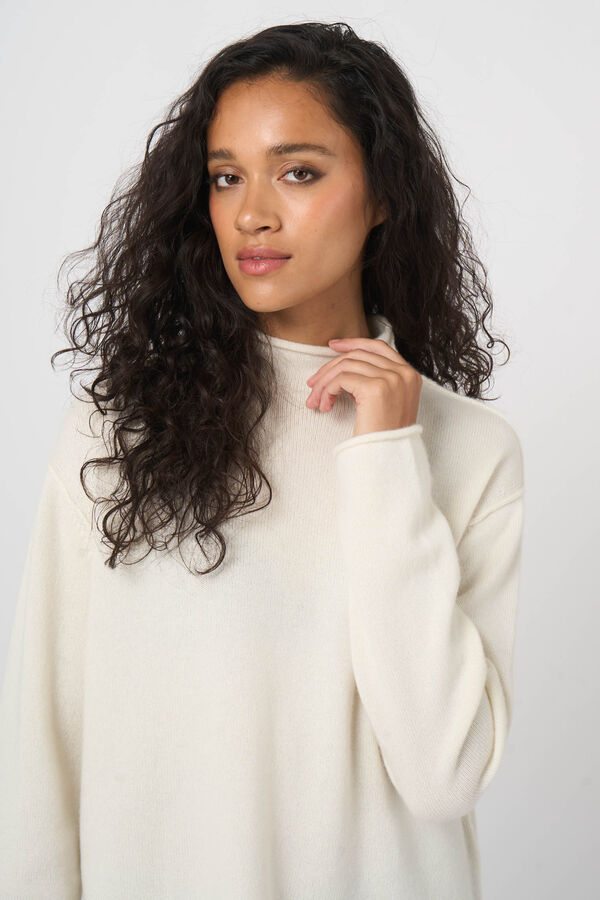 Pure cashmere sweater with stand collar image number 2