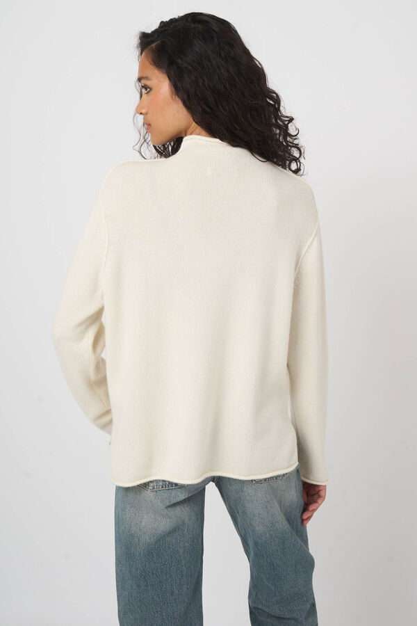Pure cashmere sweater with stand collar image number 5
