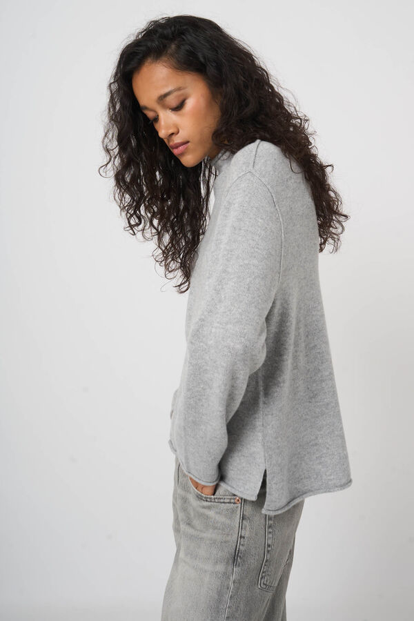 Pure Cashmere Sweater With Stand Collar