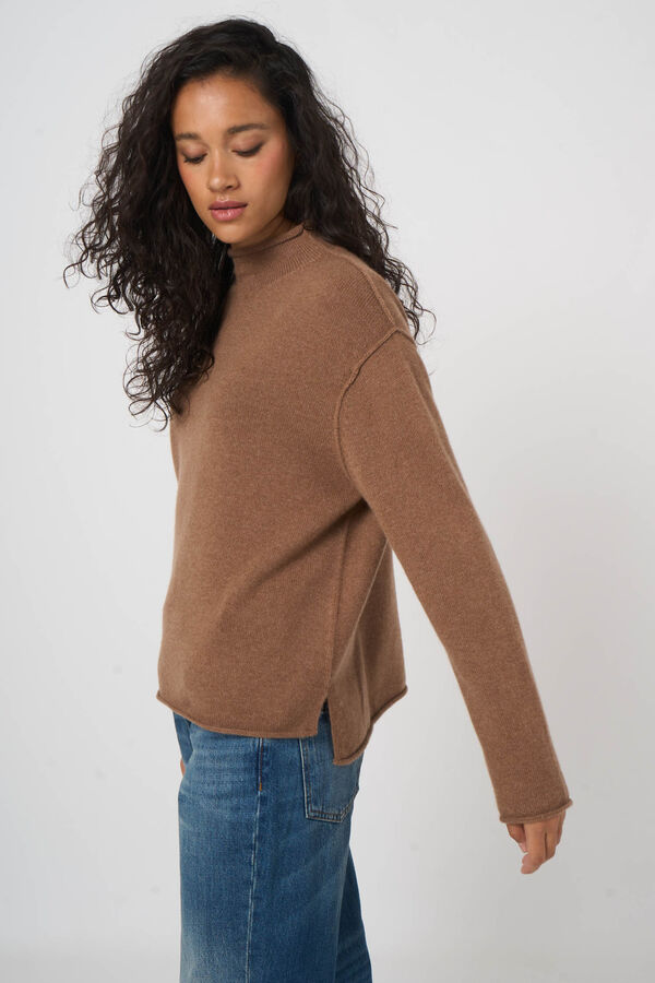 Pure cashmere sweater with stand collar image number 5