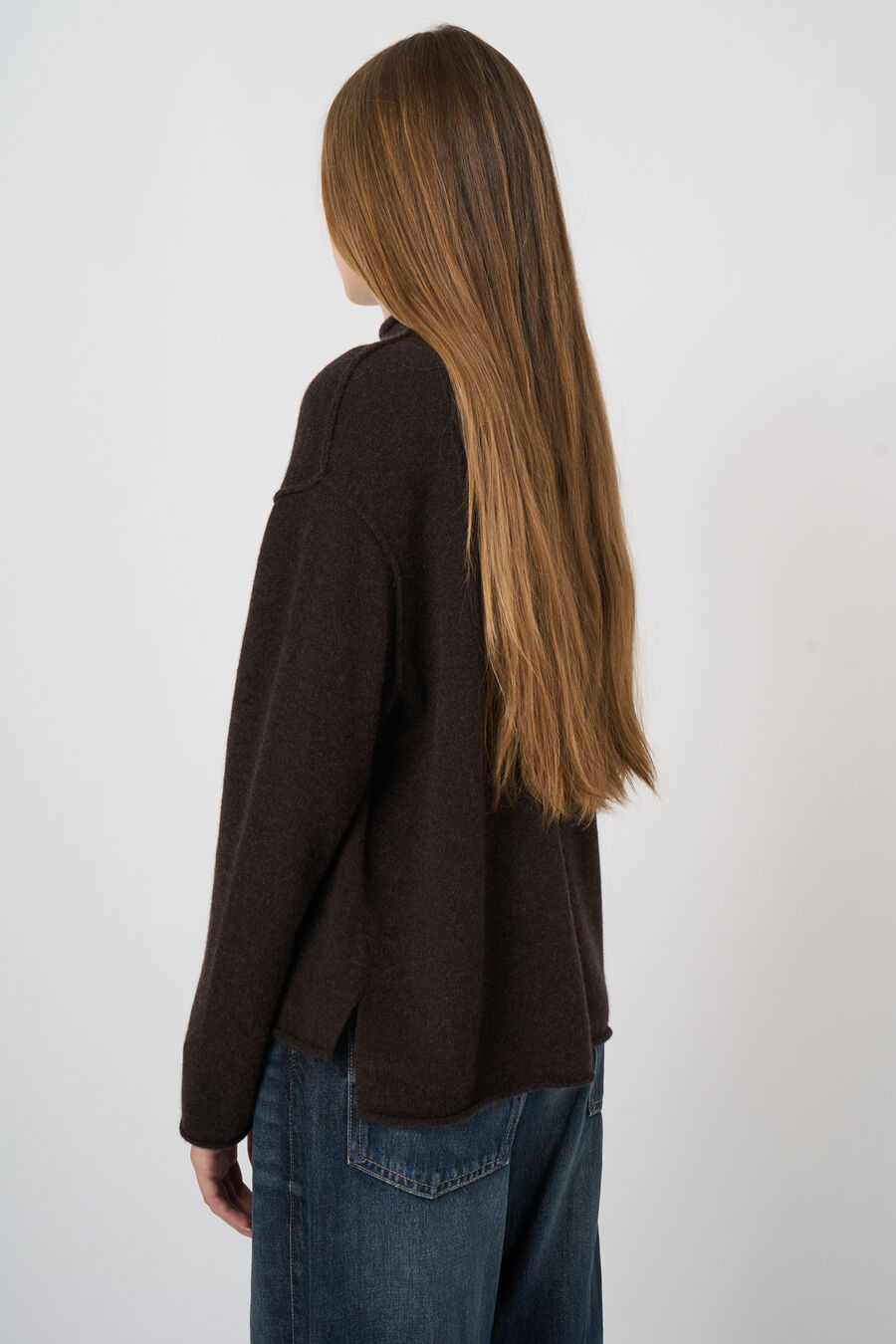 Pull en Pur Cachemire avec Col Montant image number 3