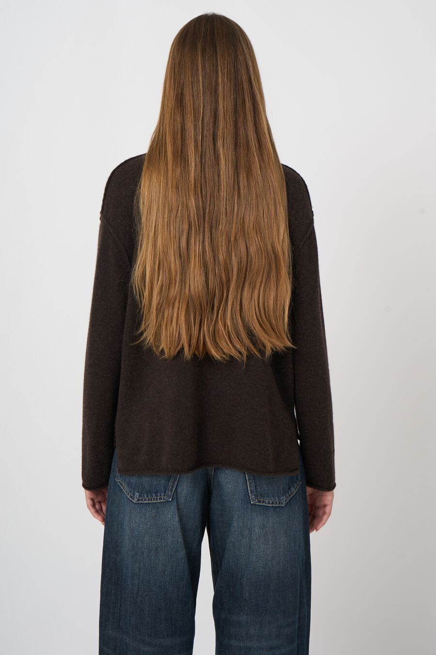Pull en Pur Cachemire avec Col Montant image number 8