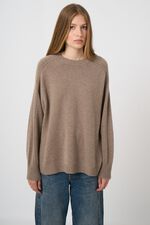 Casual Organic Cashmere Sweater With Round Neck image number 4
