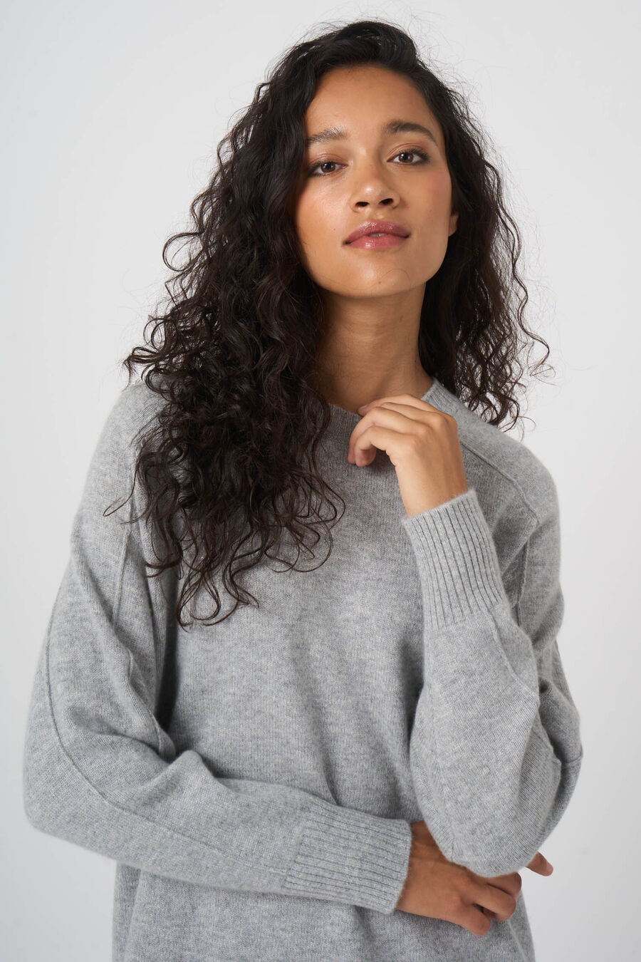 Casual Organic Cashmere Sweater With Round Neck image number 0