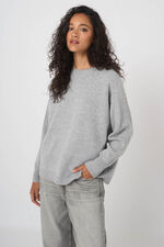Relaxed fit trui van organisch kasjmier, ronde hals image number 4