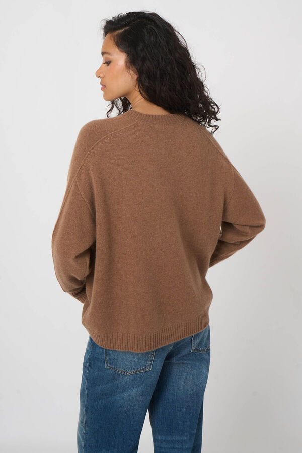 Casual organic cashmere sweater with round neck image number 7