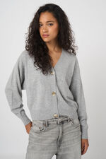 Seamless v-hals vest van organisch kasjmier image number 5