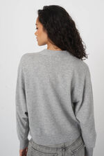 Seamless v-hals vest van organisch kasjmier image number 6