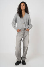Seamless v-hals vest van organisch kasjmier image number 7