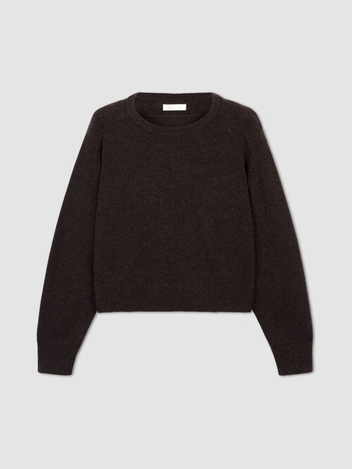 Boxy Kaschmirpullover mit Rundhalsausschnitt