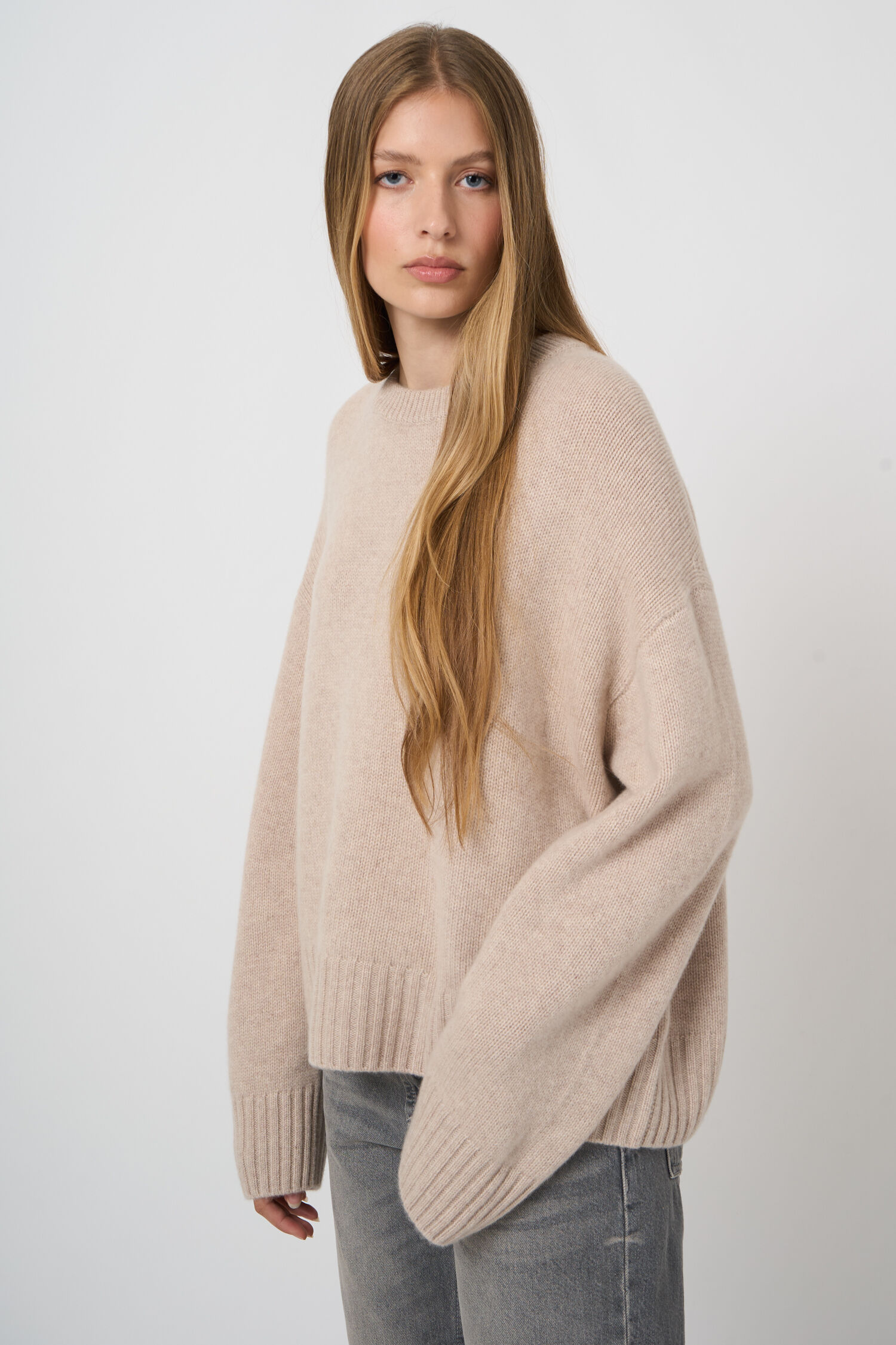 Pull chunky en cachemire avec détail maille