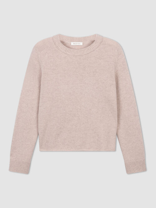 Kaschmirpullover mit sichtbarem Nahtdetail
