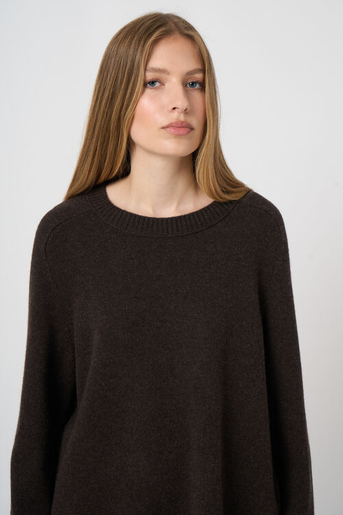 Kaschmirpullover mit sichtbarem Nahtdetail