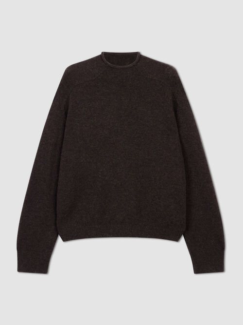 Oversized Kaschmirpullover mit Stehkragen